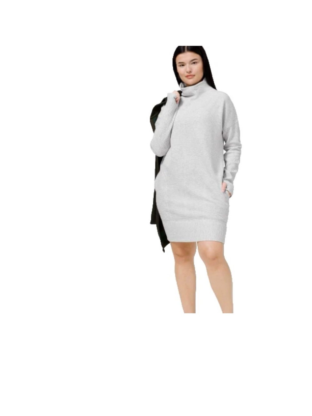 lululemon athletica Light Gray Turtleneck Sweater Dress